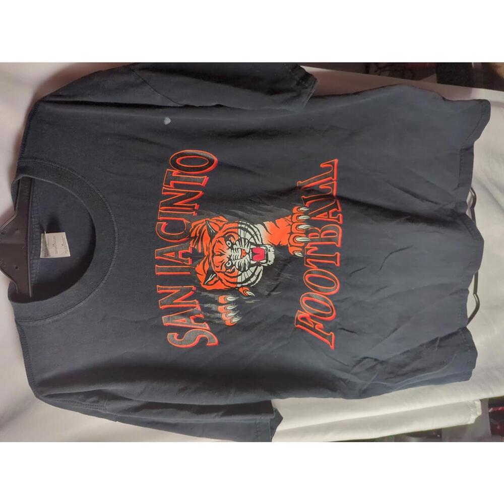 Gildan Ultra Cotton XL Black San Jacinto Football T-Shirt See Desc
